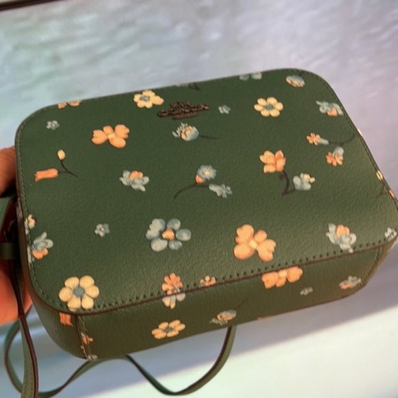 Coach Mini Camera Bag With Mystical Floral Print Green Multi - Picture 8 of 16